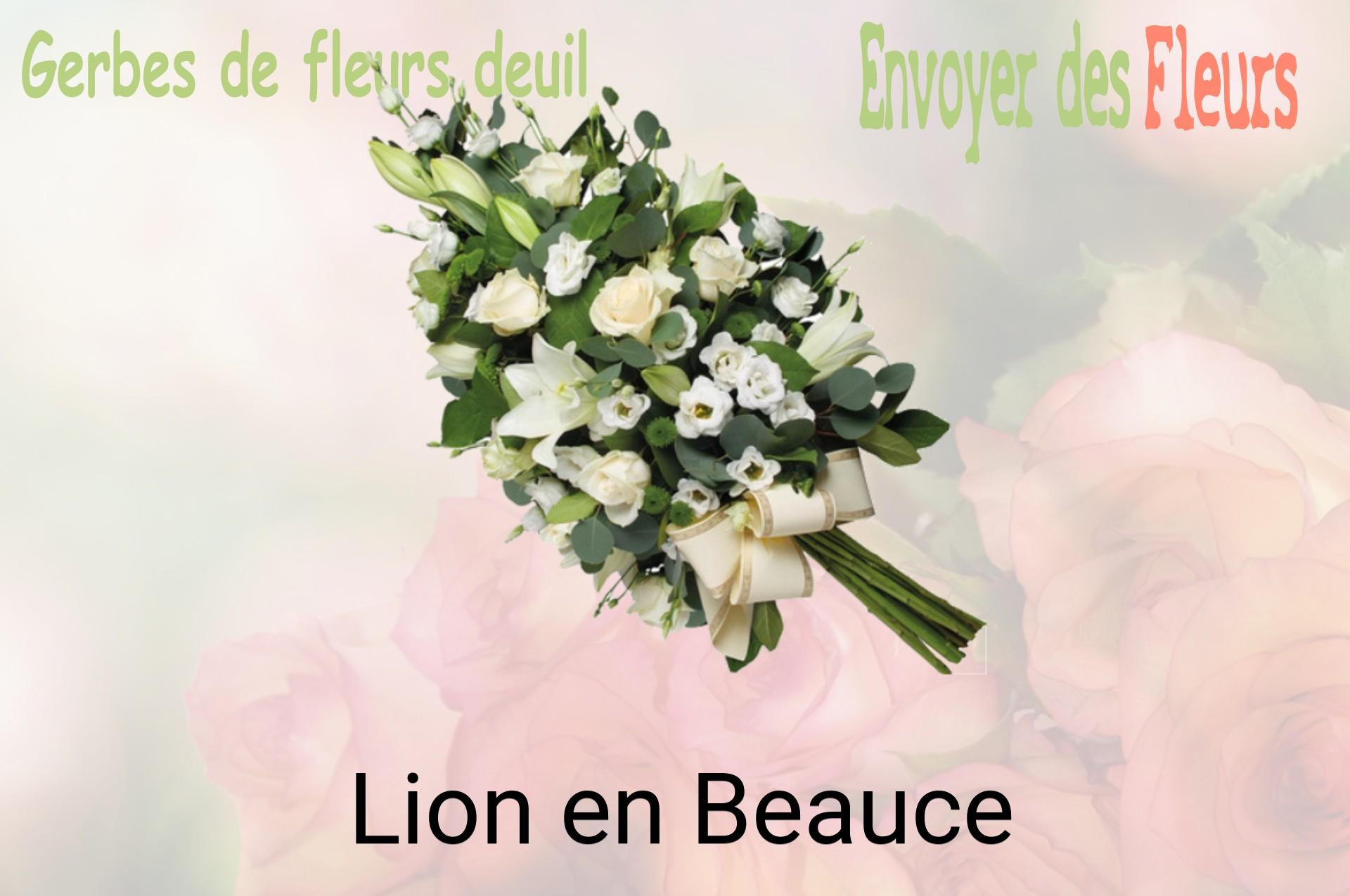 Gerbe de fleurs de deuil livrée à Lion-en-Beauce